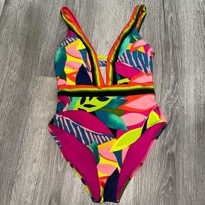 Trina Turk swimwear rainforest plunge hi Levine piece tank.